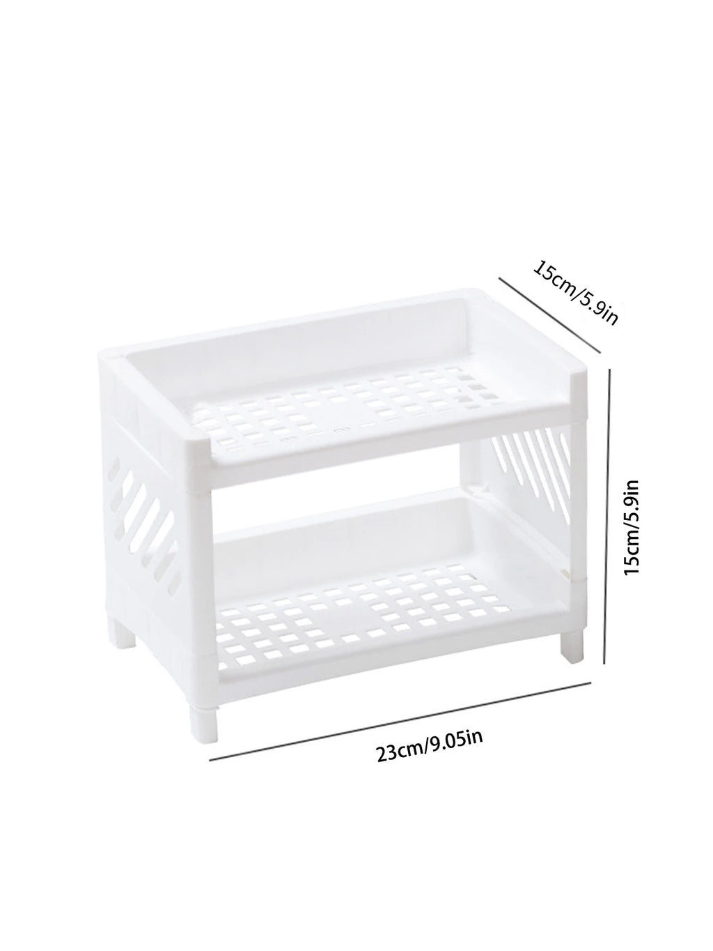 Minimalist Desktop Double Shelf Organizer – Desk Storage for Home & Office