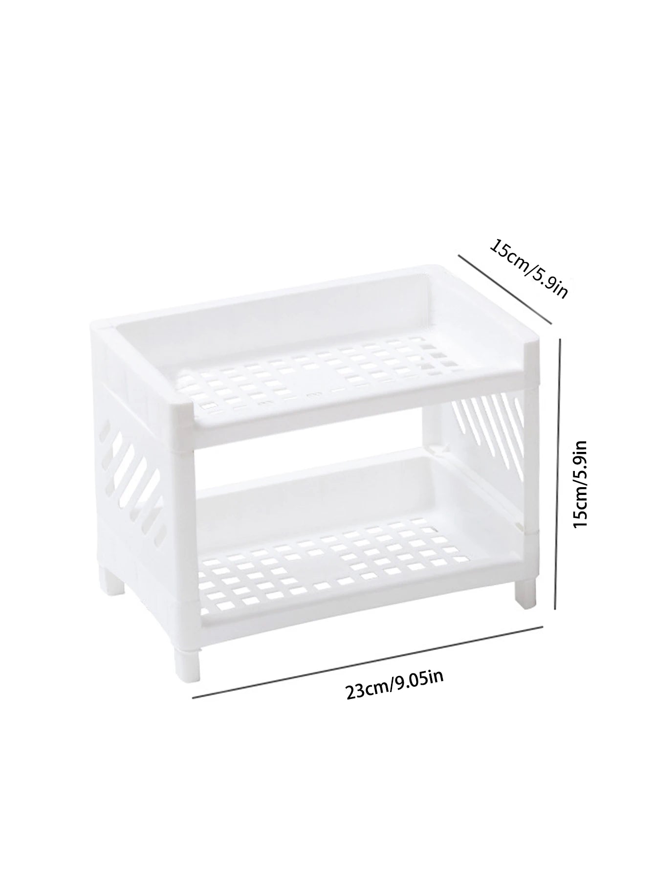 Minimalist Desktop Double Shelf Organizer – Desk Storage for Home & Office